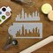 New York Skyline Cake Stencil | C757 by Designer Stencils | Cake Decorating Tools | Baking Stencils for Royal Icing, Airbrush, Dusting Powder | Reusable Plastic Food Grade Stencil for Cakes | Easy to Use & Clean Cake Stencil